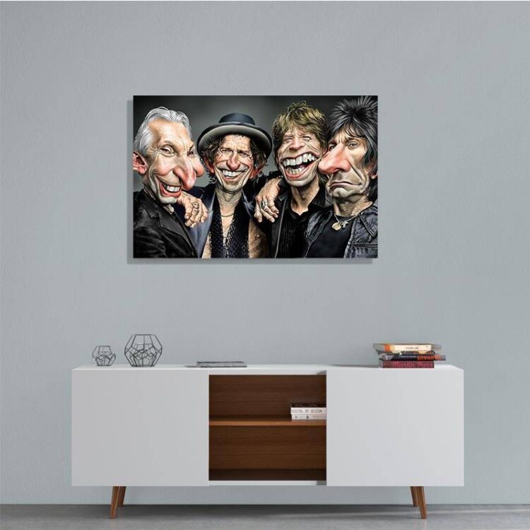 The Trolling Stones Funny Face Canvas HD Painting 1 Pieces / 3 Pieces / 5 Pieces