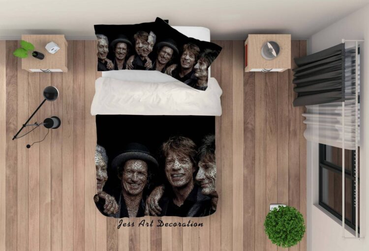 3D ROCK BAND THE ROLLING STONES QUILT COVER SET BEDDING SET PILLOWCASES 63