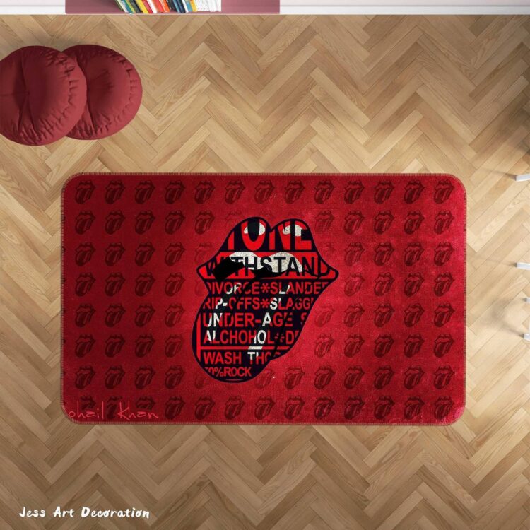 3D ROLLING STONES NON-SLIP RUG MAT 257