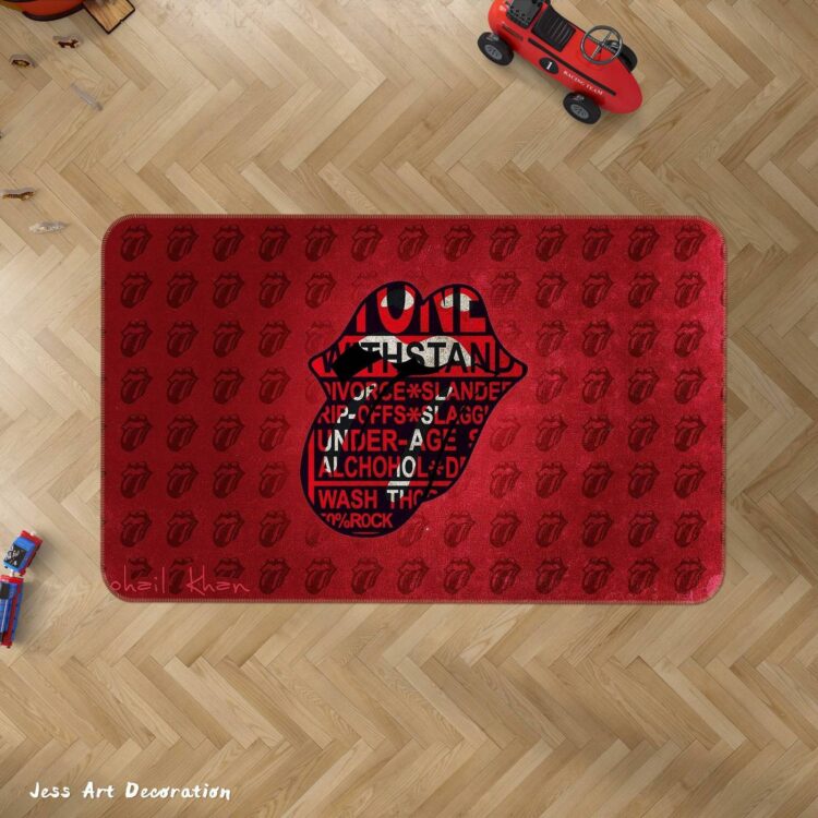 3D ROLLING STONES NON-SLIP RUG MAT 257