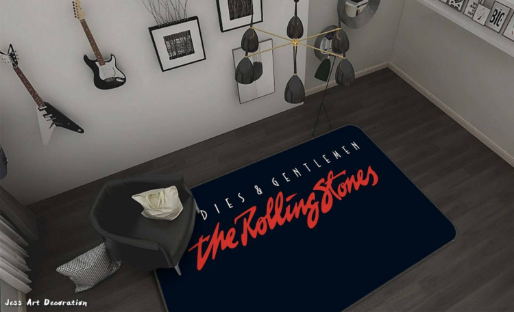 3D THE ROLLING STONES ROCK BAND NON-SLIP RUG MAT 201