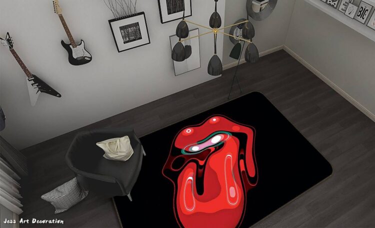 3D ROLLING STONES NON-SLIP RUG MAT 202