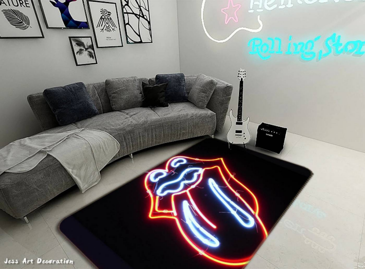 3D THE ROLLING STONES ROCK BAND NON-SLIP RUG MAT 201