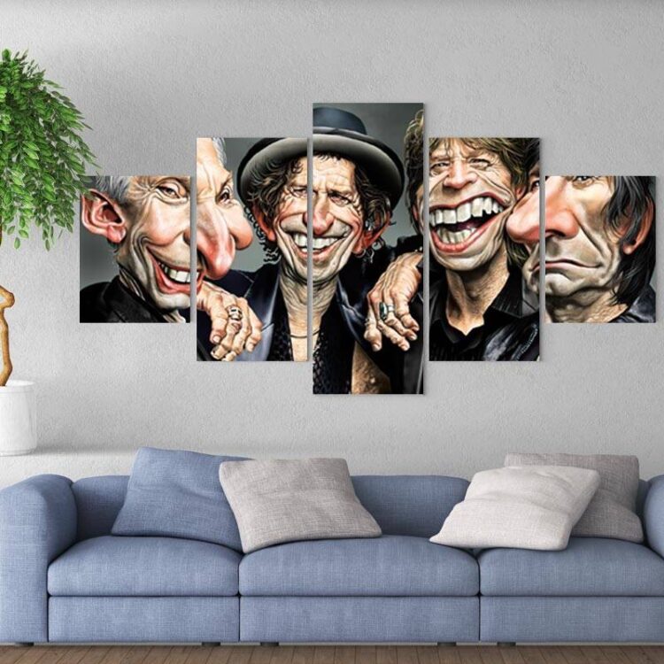 The Trolling Stones Funny Face Canvas HD Painting 1 Pieces / 3 Pieces / 5 Pieces