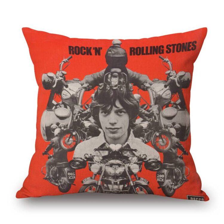 The Rolling Stones Decorative Cotton Linen Cushion Cover For Sofa Home