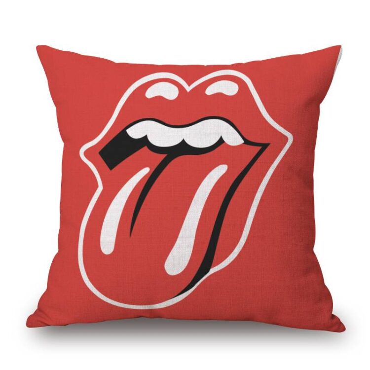 The Rolling Stones Decorative Cotton Linen Cushion Cover For Sofa Home