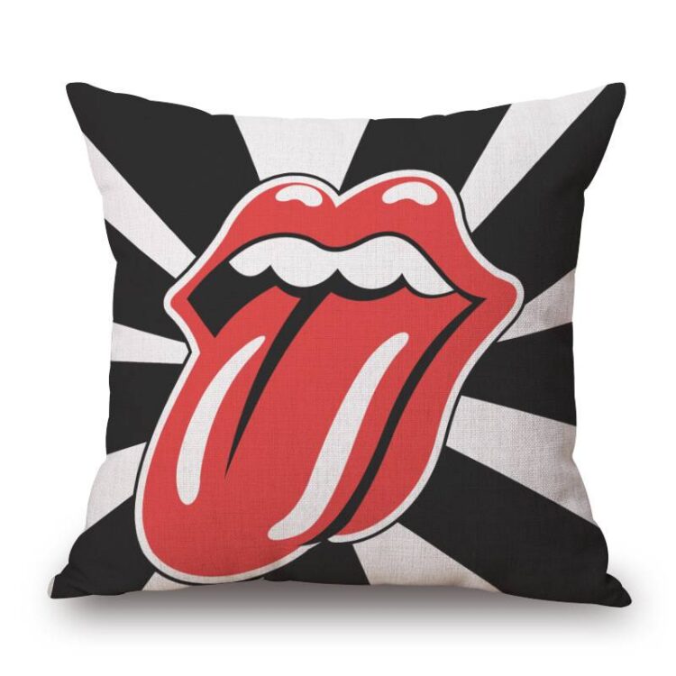 The Rolling Stones Decorative Cotton Linen Cushion Cover For Sofa Home