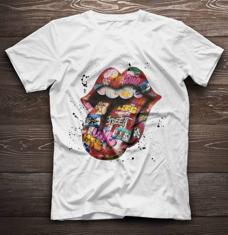 The Rolling Stones Graffiti Big Logo Shirt