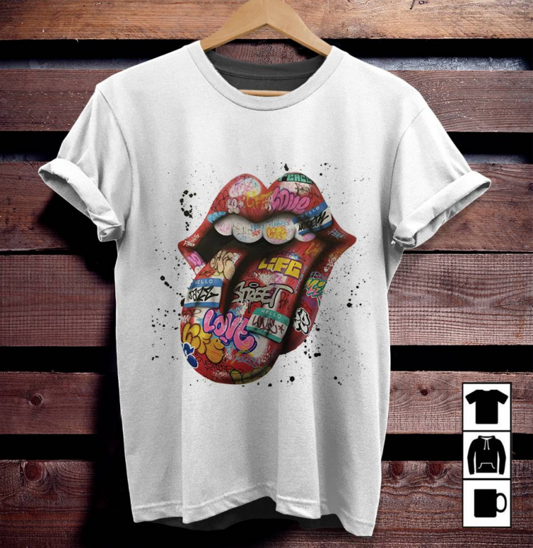 The Rolling Stones Graffiti Big Logo Shirt