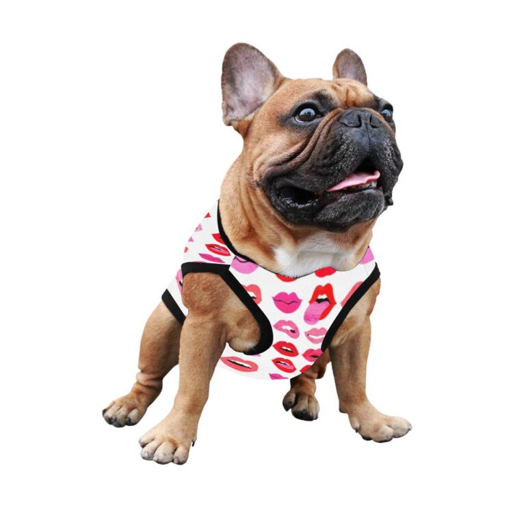 The Rollling Stones Lips Of Love All Over Print Pet Tank Top