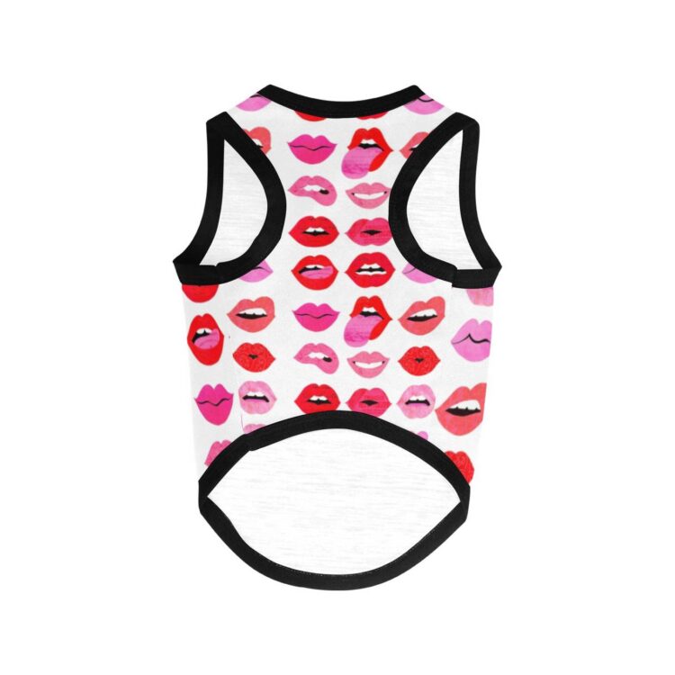 The Rollling Stones Lips Of Love All Over Print Pet Tank Top