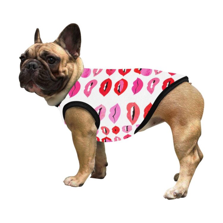 The Rollling Stones Lips Of Love All Over Print Pet Tank Top