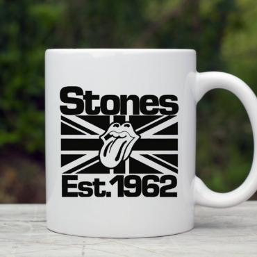 The Rolling Stones Black on Black Union Jack Lick Mug