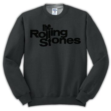 The Rolling Stones Black on Black Vintage Logo Shirt - Dark Heather