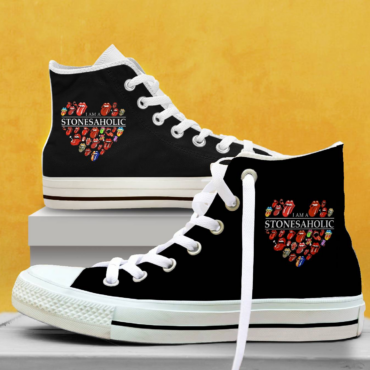 Rolling Stones Stones Aholic Canvas Shoes,Low Top, High Top, Sport Shoes