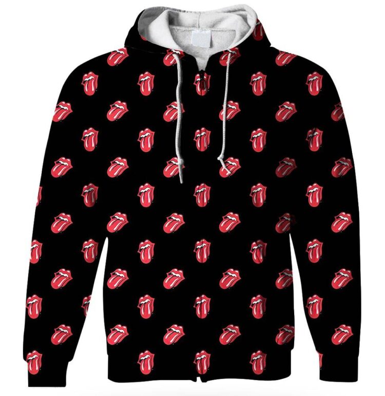 Rolling Stones Tongue Pattern Shirt