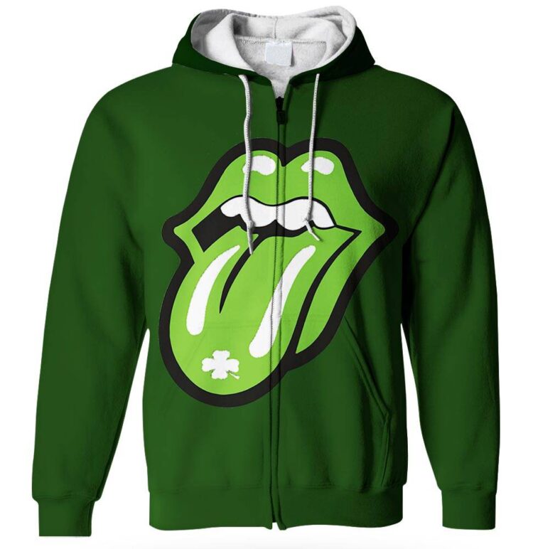 Rolling Stones Tongue St Patrick's Day Shirt 02