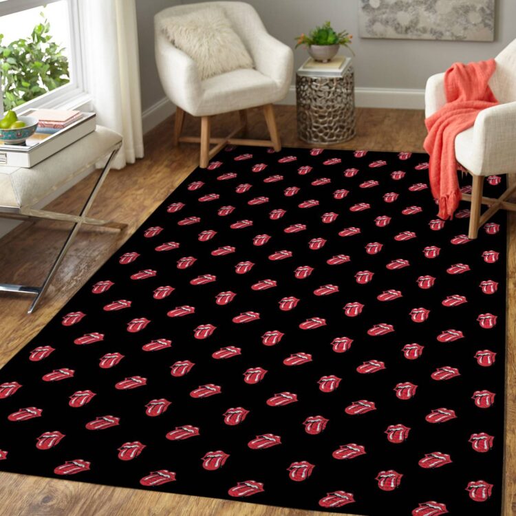 Rolling Stones Tongue Pattern Rug Carpet