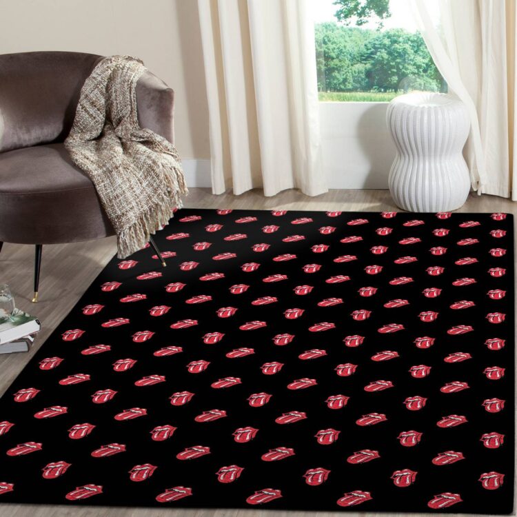 Rolling Stones Tongue Pattern Rug Carpet