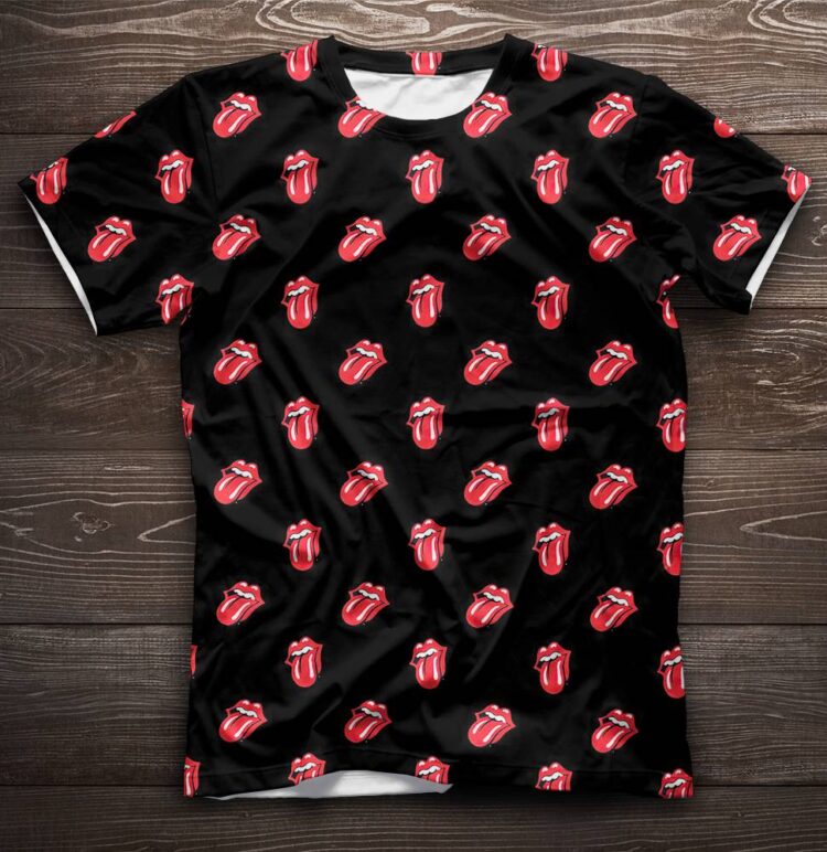 Rolling Stones Tongue Pattern Shirt