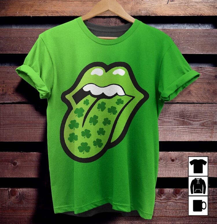 Rolling Stones Tongue St Patrick's Day Shirt