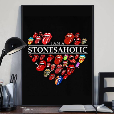 The Rolling Stones Stones Aholic Framed Canvas