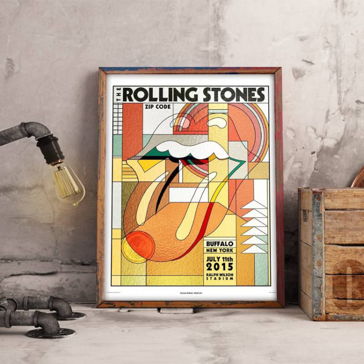 The Rolling Stones Zip Code NY 2015 Canvas