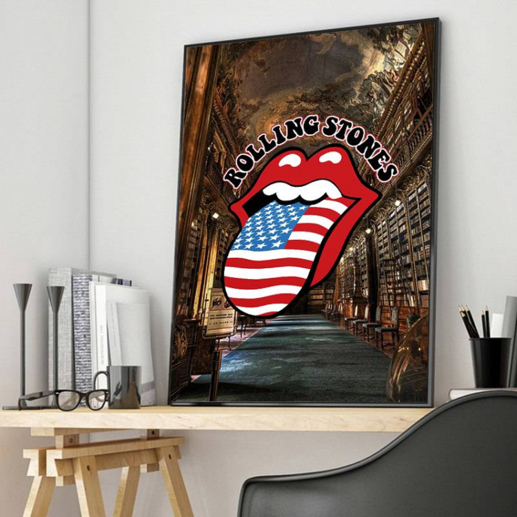 The Rolling Stones Library Canvas