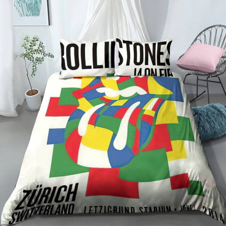 Rolling Stones 14 On Fire Zurich, Switzerland Bedding Set