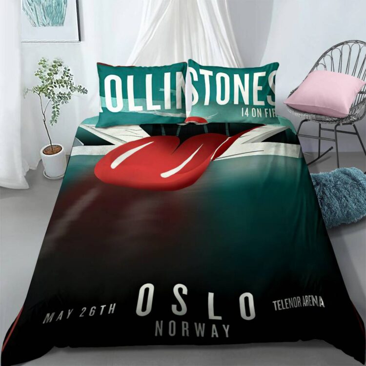 The Rolling Stones 14 On Fire Olso Norway Bedding Set