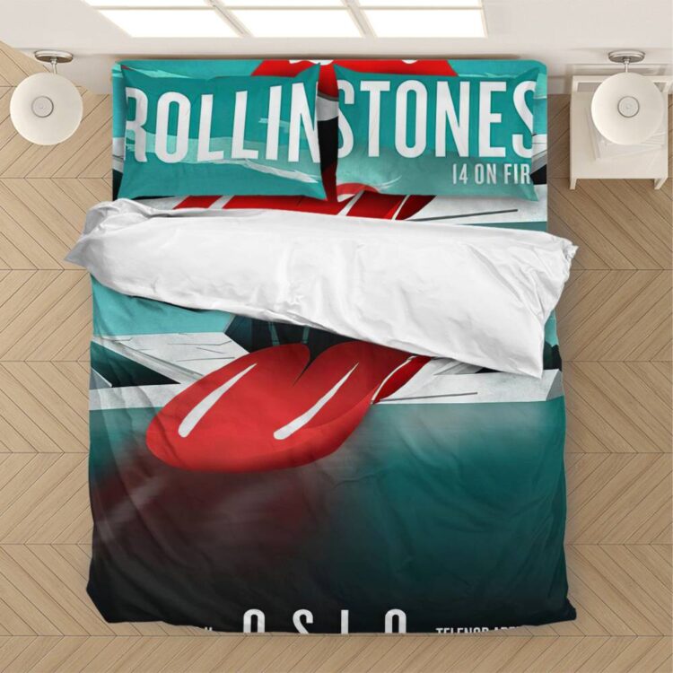 The Rolling Stones 14 On Fire Olso Norway Bedding Set