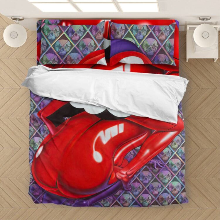 The Rolling Stones 3D Art Body Tongue Bedding Set