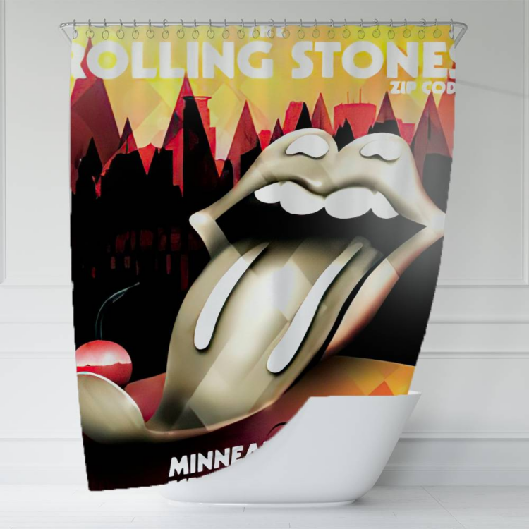 The Rolling Stones Cactus logo Art Shower Curtain