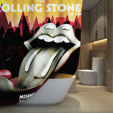 The Rolling Stones Cactus logo Art Shower Curtain