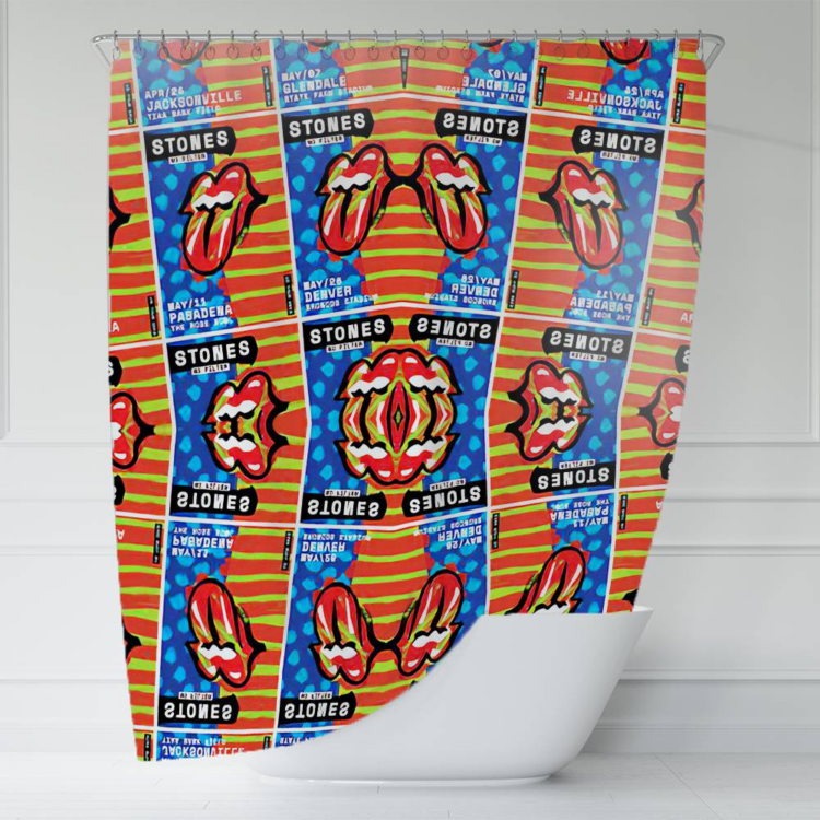 The Rolling Stones Colorful Sunshine Art Shower Curtain