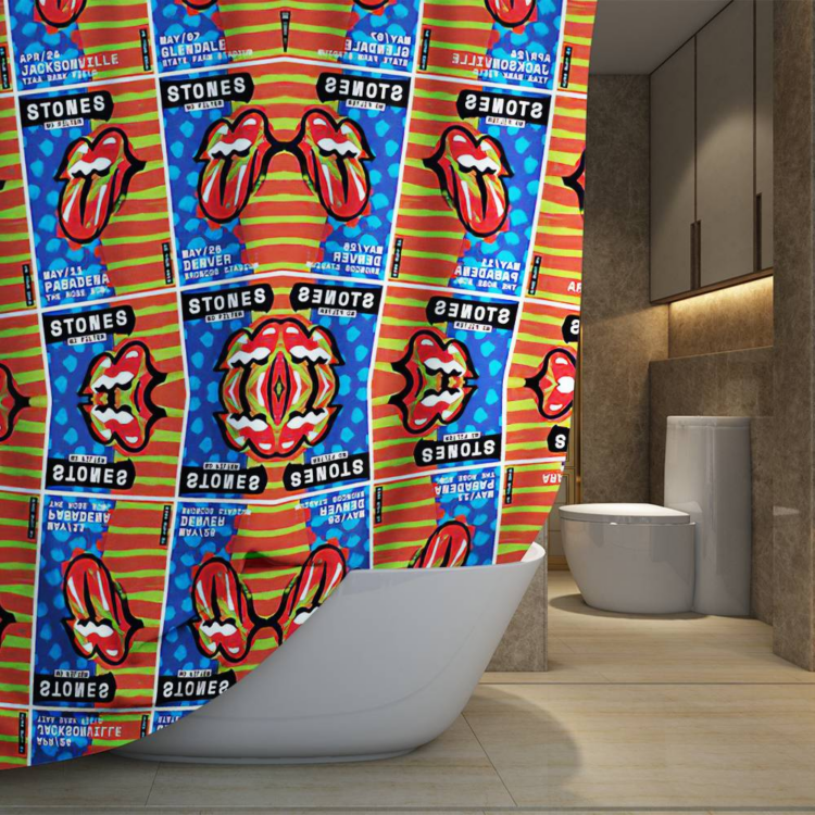 The Rolling Stones Colorful Sunshine Art Shower Curtain