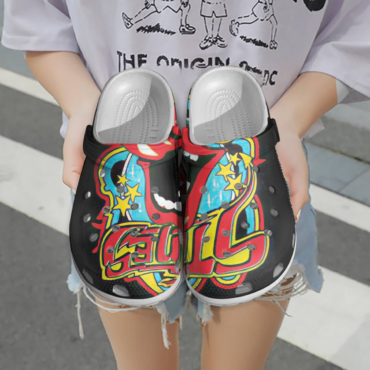 The Rolling Stones Graffiti Style Clogs