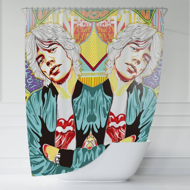 The Rolling Stones Colorful Sunshine Art Shower Curtain