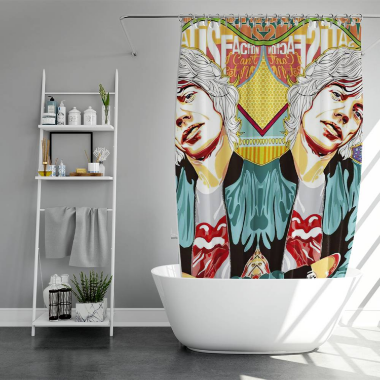 The Rolling Stones Colorful Sunshine Art Shower Curtain