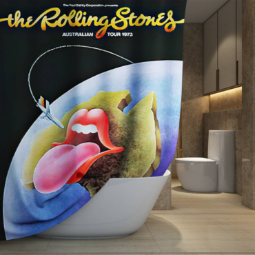 The Rolling Stones Cactus logo Art Shower Curtain