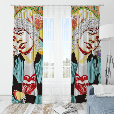 The Rolling Stones Colorful Sunshine Window Curtain