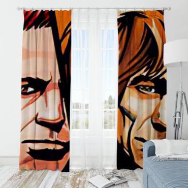 The Rolling Stones Colorful Sunshine Window Curtain