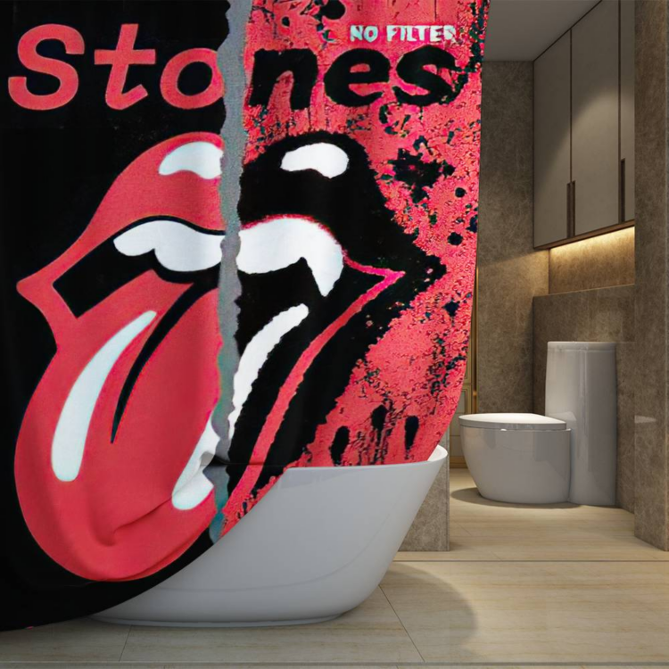 The Rolling Stones Cactus logo Art Shower Curtain