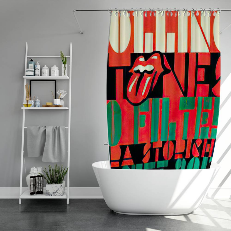 The Rolling Stones Wall tiles Art Shower Curtain