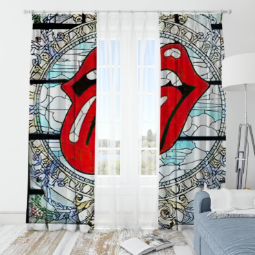 The Rolling Stones Pattern Power of love Window Curtain