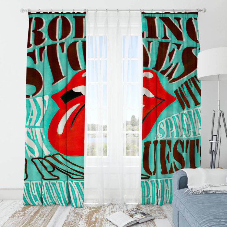 The Rolling Stones Skullcap Pixies Window Curtain