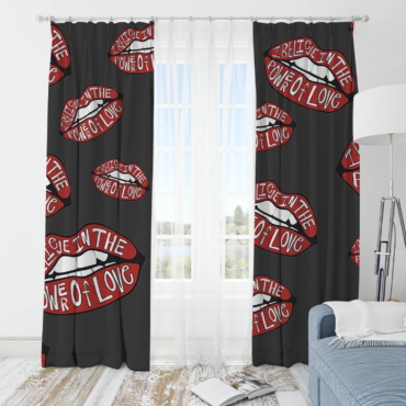 The Rolling Stones Pattern Power of love Window Curtain