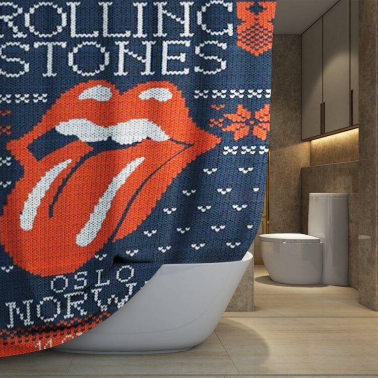 The Rolling Stones 14 On Fire Olso Norway Art Shower Curtain