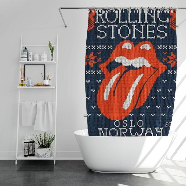 The Rolling Stones 14 On Fire Olso Norway Art Shower Curtain