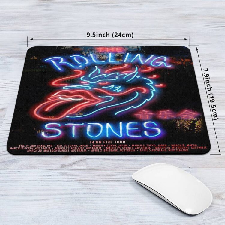 The Rolling Stones 14 On Fire Dragon Led Light Mouse Pad